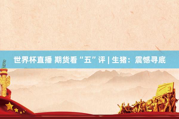 世界杯直播 期货看“五”评 | 生猪：震憾寻底