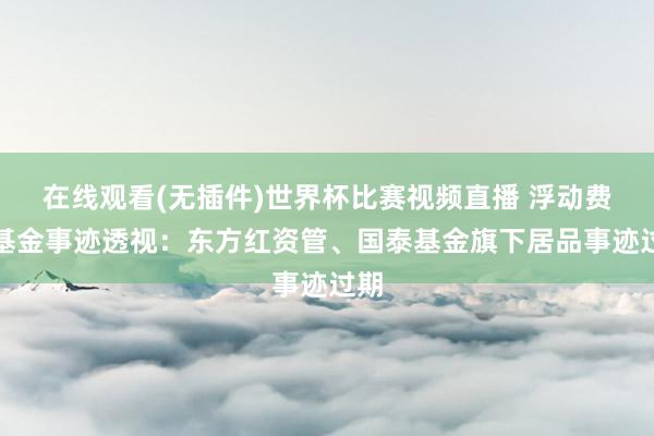 在线观看(无插件)世界杯比赛视频直播 浮动费率基金事迹透视：东方红资管、国泰基金旗下居品事迹过期