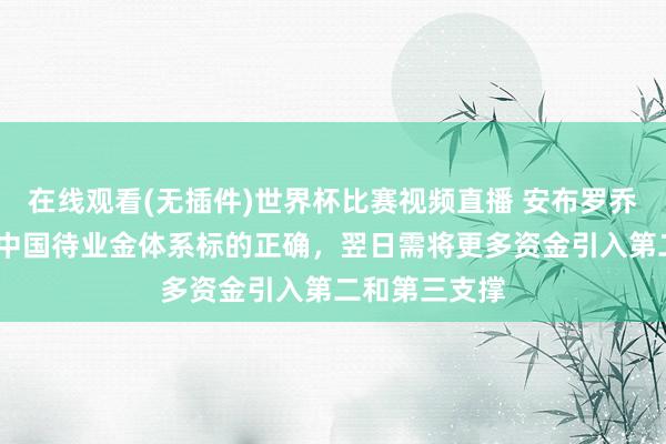 在线观看(无插件)世界杯比赛视频直播 安布罗乔·瑞纳尔迪:中国待业金体系标的正确,翌日需将更多资金引入第二和第三支撑