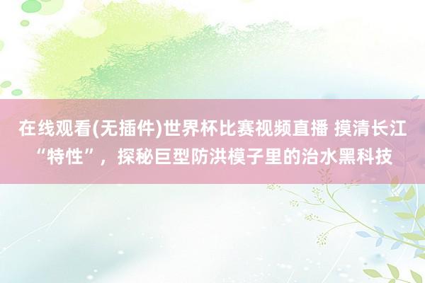 在线观看(无插件)世界杯比赛视频直播 摸清长江“特性”，探秘巨型防洪模子里的治水黑科技