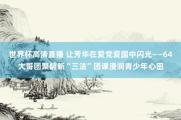 世界杯高清直播 让芳华在爱党爱国中闪光——64大哥团聚翻新“三法”团课浸润青少年心田