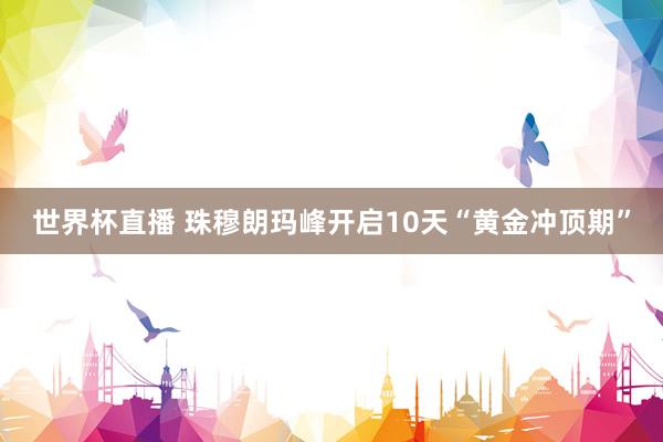 世界杯直播 珠穆朗玛峰开启10天“黄金冲顶期”