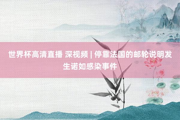 世界杯高清直播 深视频 | 停靠法国的邮轮说明发生诺如感染事件