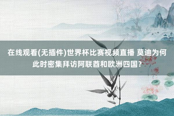 在线观看(无插件)世界杯比赛视频直播 莫迪为何此时密集拜访阿联酋和欧洲四国？