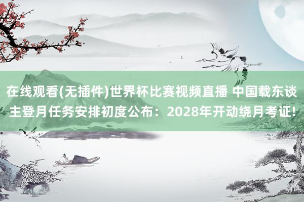 在线观看(无插件)世界杯比赛视频直播 中国载东谈主登月任务安排初度公布：2028年开动绕月考证!