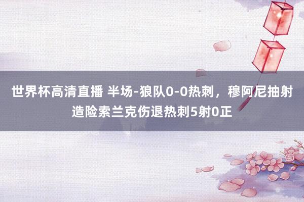 世界杯高清直播 半场-狼队0-0热刺，穆阿尼抽射造险索兰克伤退热刺5射0正