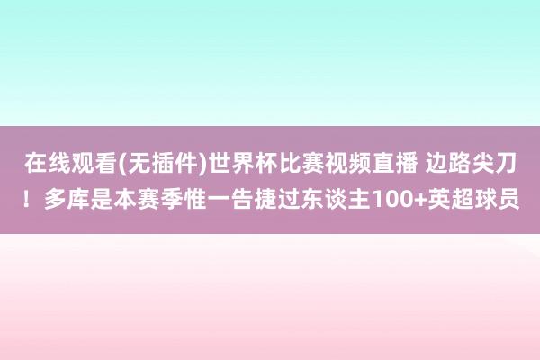 在线观看(无插件)世界杯比赛视频直播 边路尖刀！多库是本赛季惟一告捷过东谈主100+英超球员