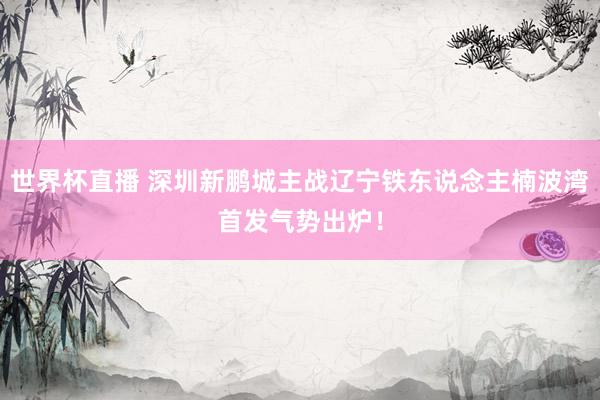 世界杯直播 深圳新鹏城主战辽宁铁东说念主楠波湾首发气势出炉！