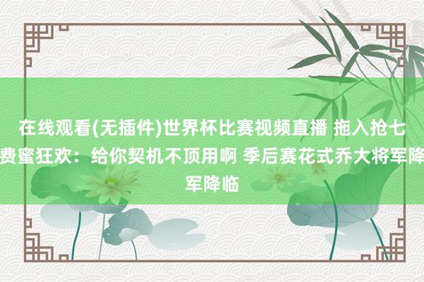 在线观看(无插件)世界杯比赛视频直播 拖入抢七！费蜜狂欢：给你契机不顶用啊 季后赛花式乔大将军降临