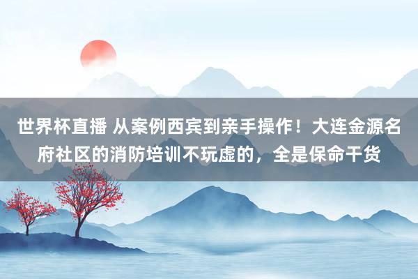 世界杯直播 从案例西宾到亲手操作！大连金源名府社区的消防培训不玩虚的，全是保命干货