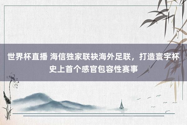 世界杯直播 海信独家联袂海外足联，打造寰宇杯史上首个感官包容性赛事