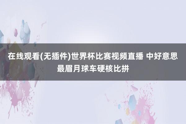 在线观看(无插件)世界杯比赛视频直播 中好意思最眉月球车硬核比拼