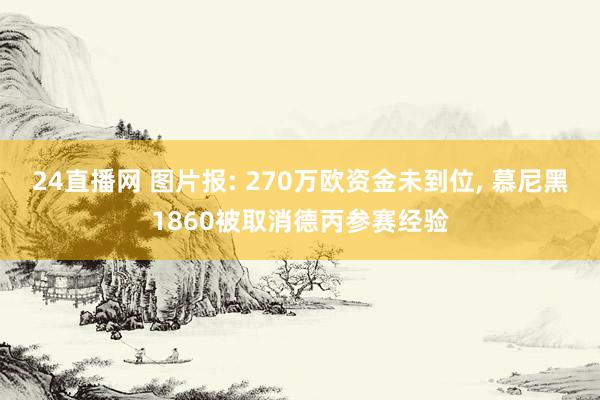 24直播网 图片报: 270万欧资金未到位， 慕尼黑1860被取消德丙参赛经验